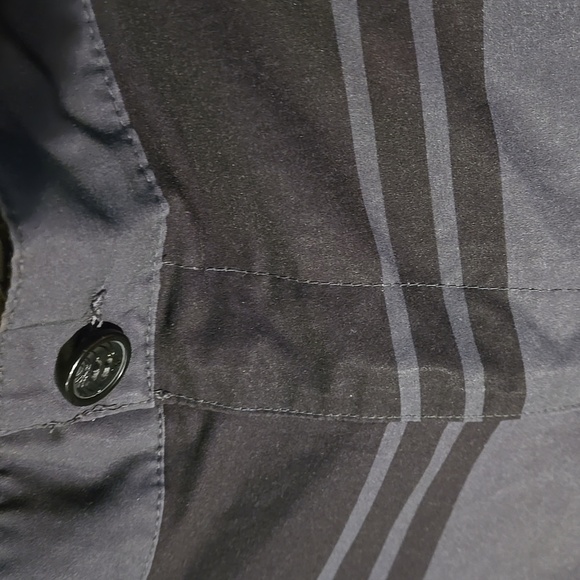 OP Ocean Pacific 4-way Stretch Hybrid Board Shorts Black & Gray Striped Waist 38 - Picture 2 of 12